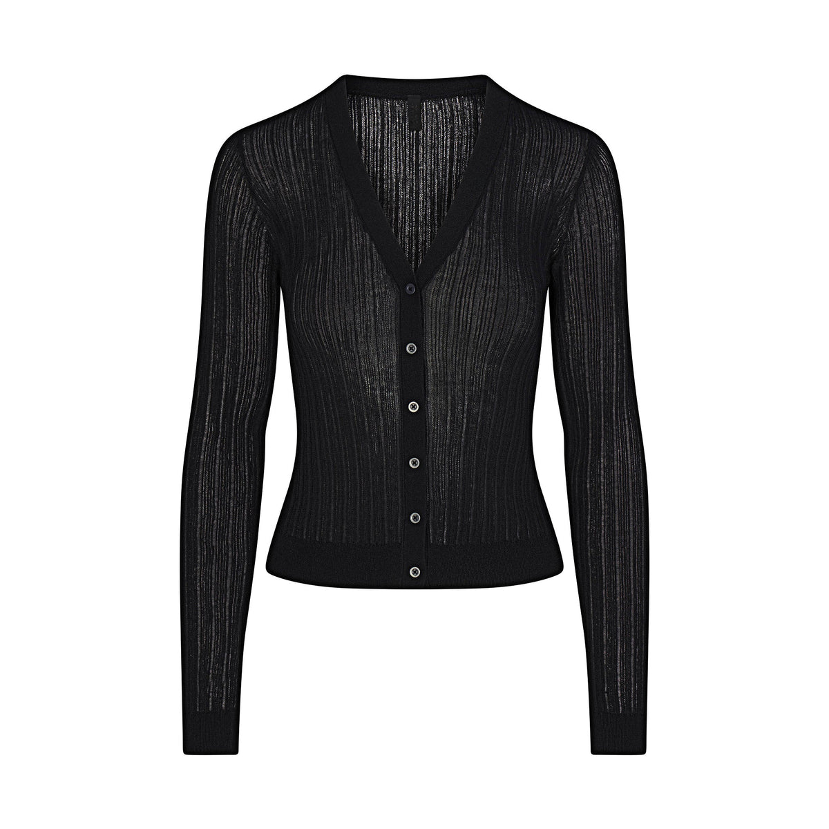 SHEER KNIT CARDIGAN | ONYX