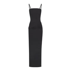 VETTESE X SKIMS SHEER MODAL LONG DRESS | ONYX