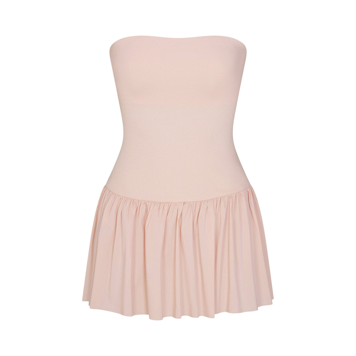 POPLIN APPAREL MINI TUBE DRESS | DUSTY PINK