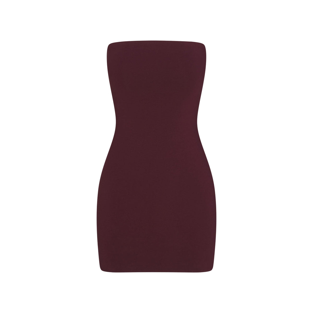 COTTON JERSEY MINI TUBE DRESS | CURRANT