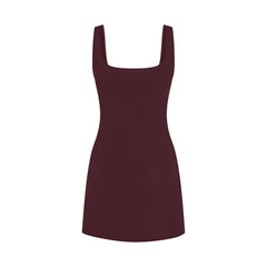 COTTON JERSEY MINI DRESS | CURRANT
