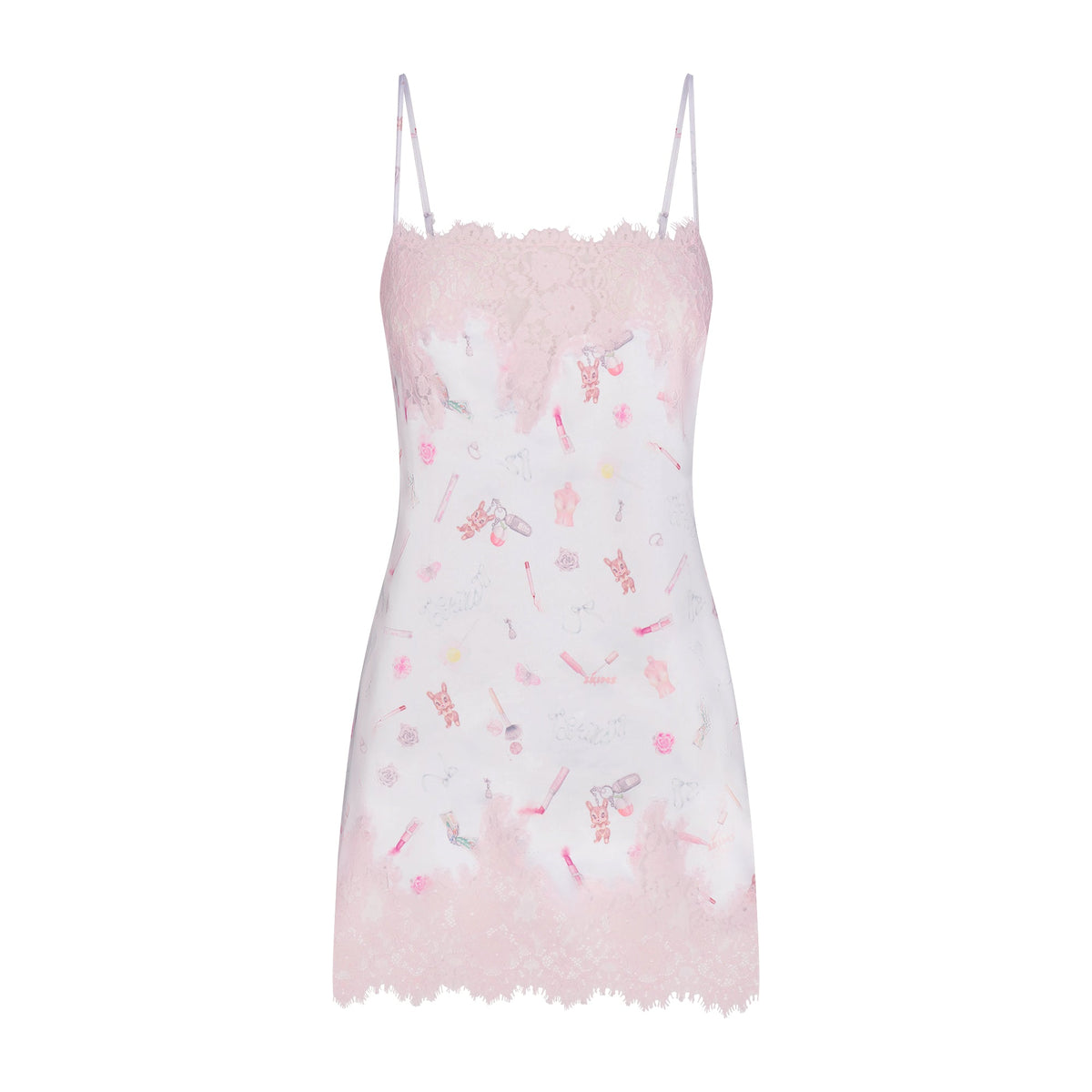LIGHTWEIGHT SATIN MINI SLIP DRESS | SNOW ESSENTIALS BAG