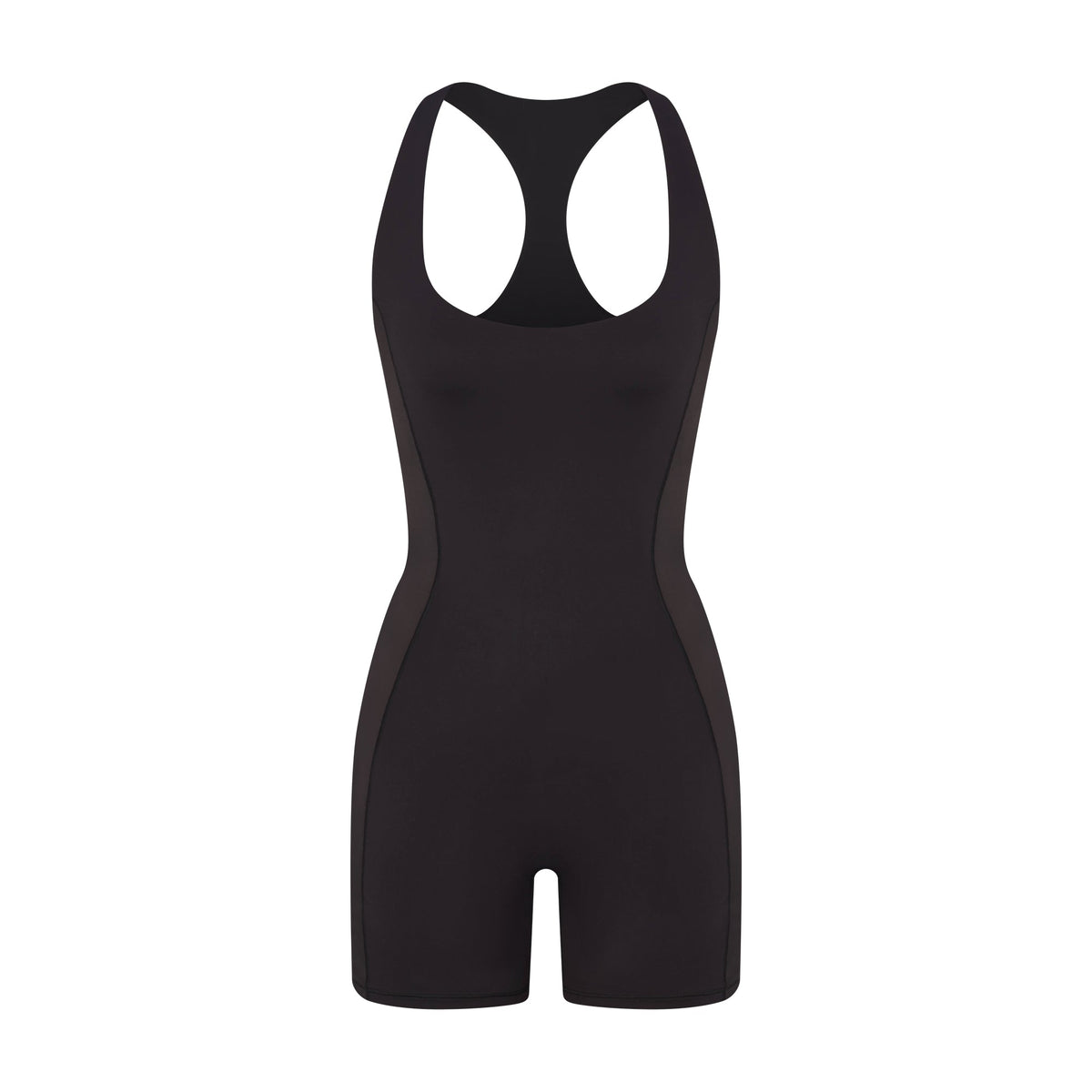 NikeSKIMS MATTE SHINE MIX RACERBACK 5" ONE PIECE | OBSIDIAN AND IGNEOUS