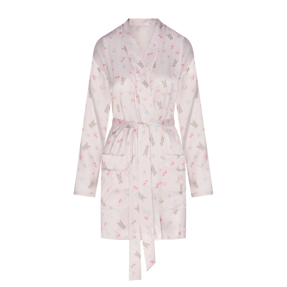 WOVEN SHINE ROBE | BARELY PINK SNACK BAG