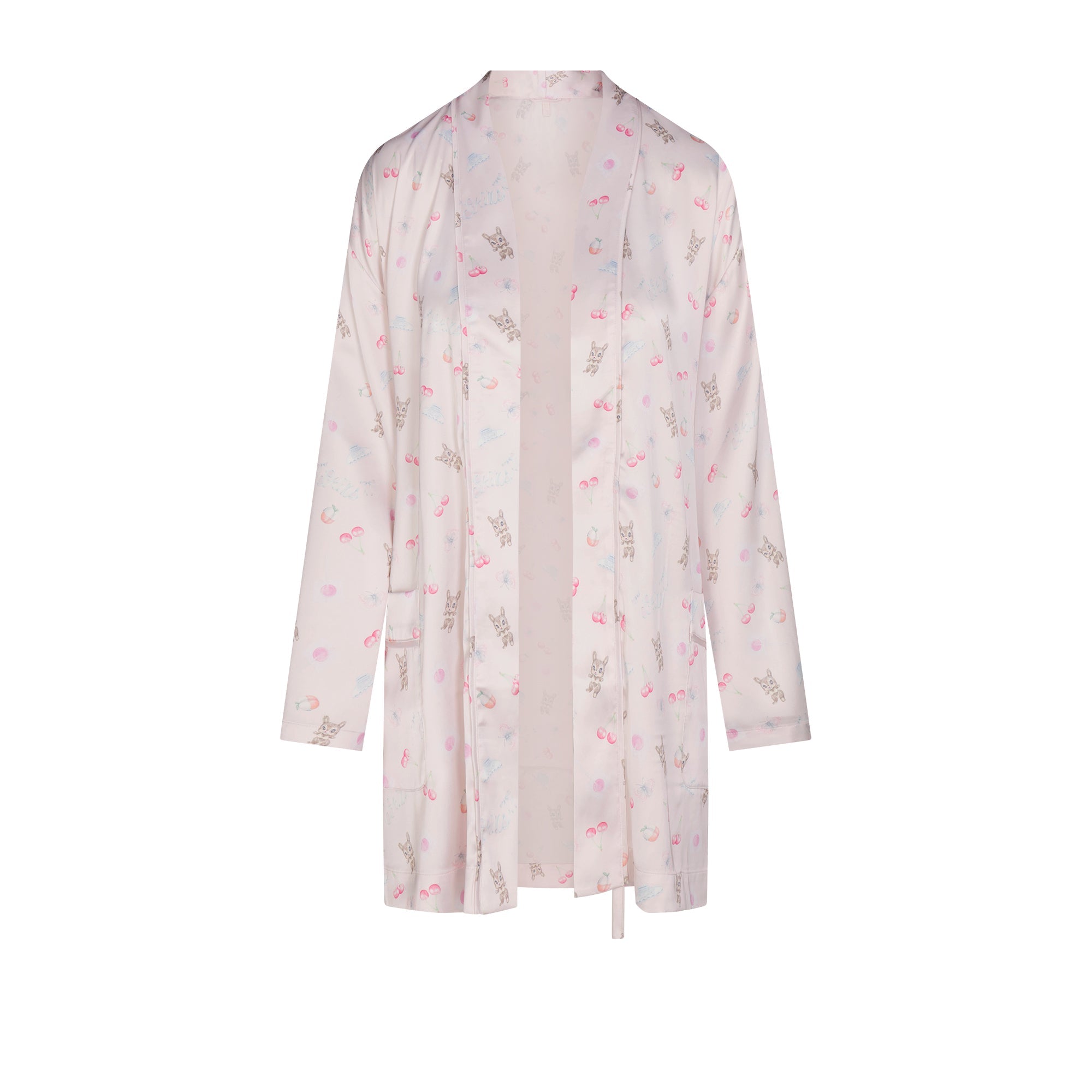 WOVEN SHINE ROBE | BARELY PINK SNACK BAG