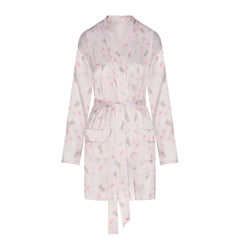 WOVEN SHINE ROBE | BARELY PINK SNACK BAG