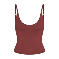 SMOOTH LAYERS SCOOP NECK CAMI | HENNA