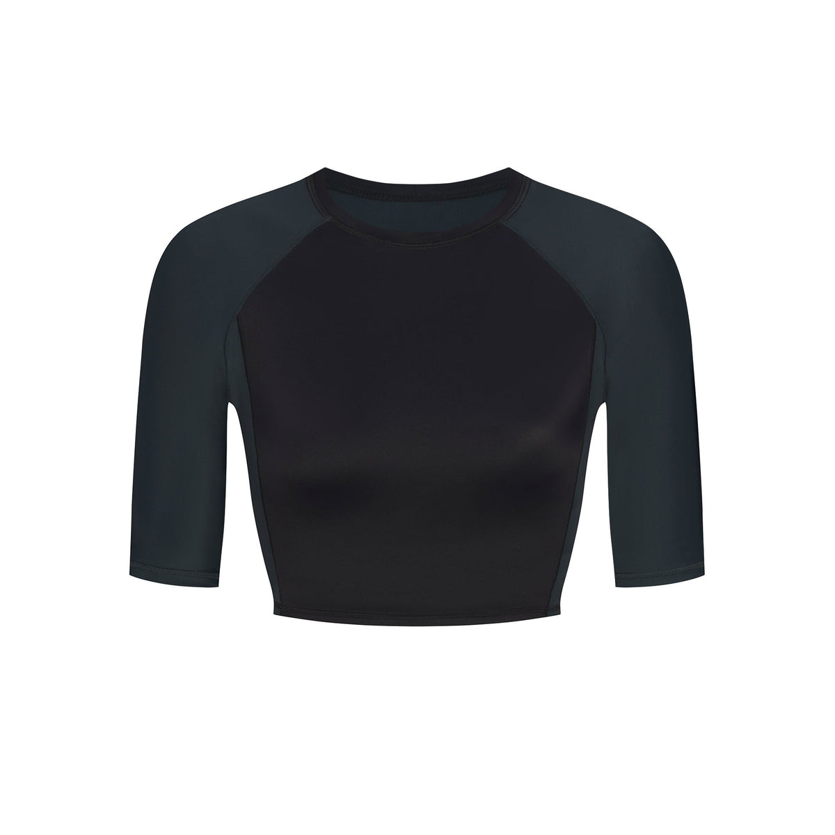 NikeSKIMS SHINE PADDED HALF SLEEVE CROP TOP | OBSIDIAN AND DARK TEAL