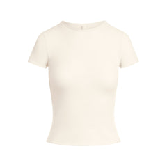 FEATHERWEIGHT CASHMERE TEE | EGRET