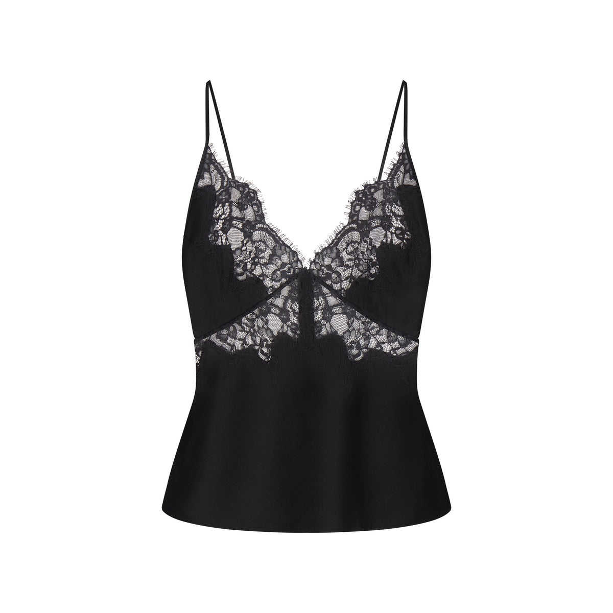 SILK LACE CAMI | ONYX