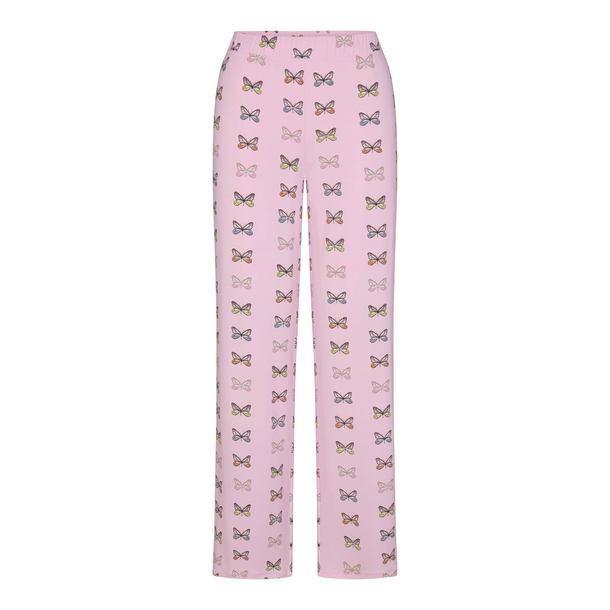 SKIMS SLEEP LONG SLEEVE BUTTON UP SET | PEONY BUTTERFLY PRINT