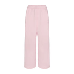 COTTON FLEECE OVERSIZED STRAIGHT LEG PANT | CHERRY BLOSSOM