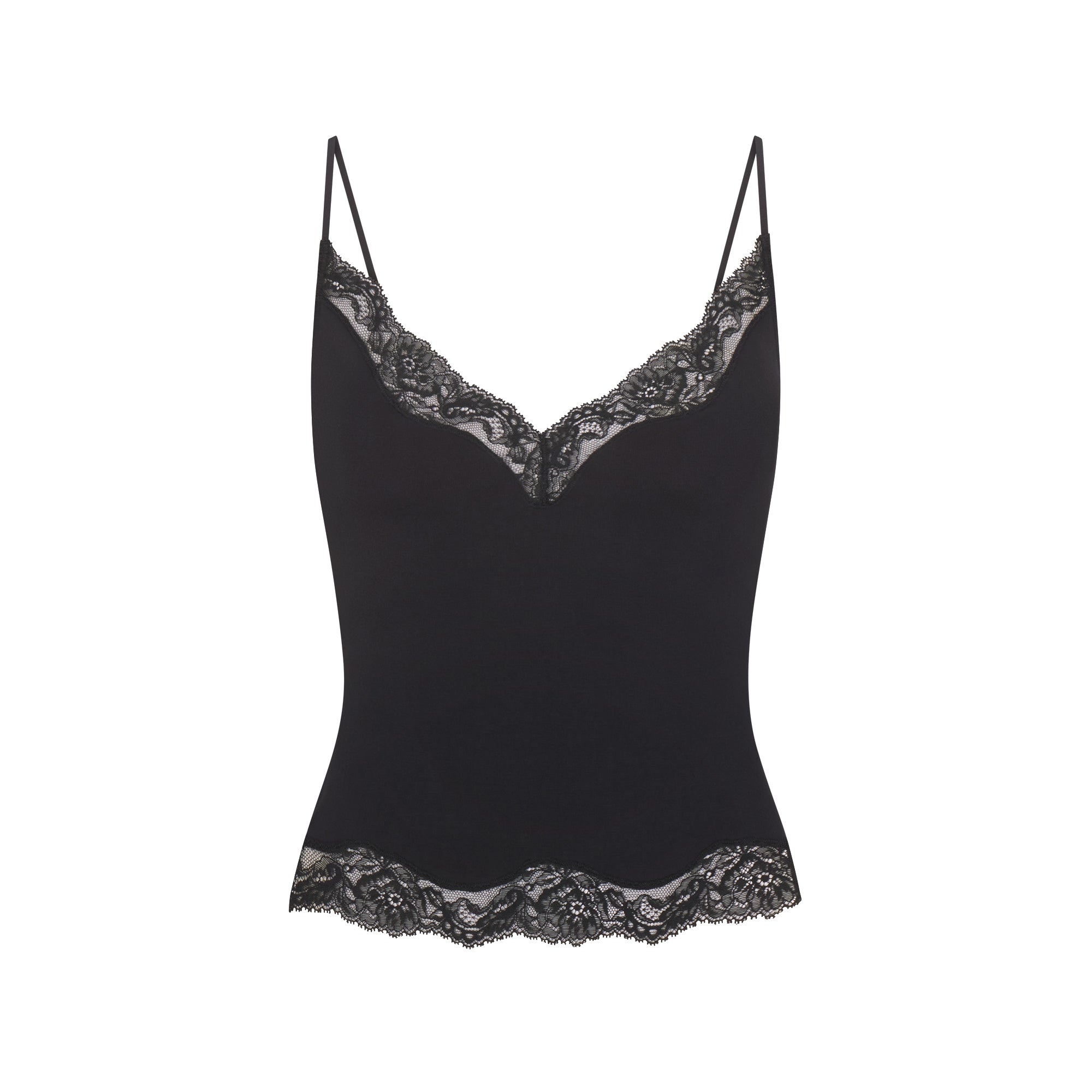 SKIMS SLEEP LACE CAMI AND PANT SET | ONYX