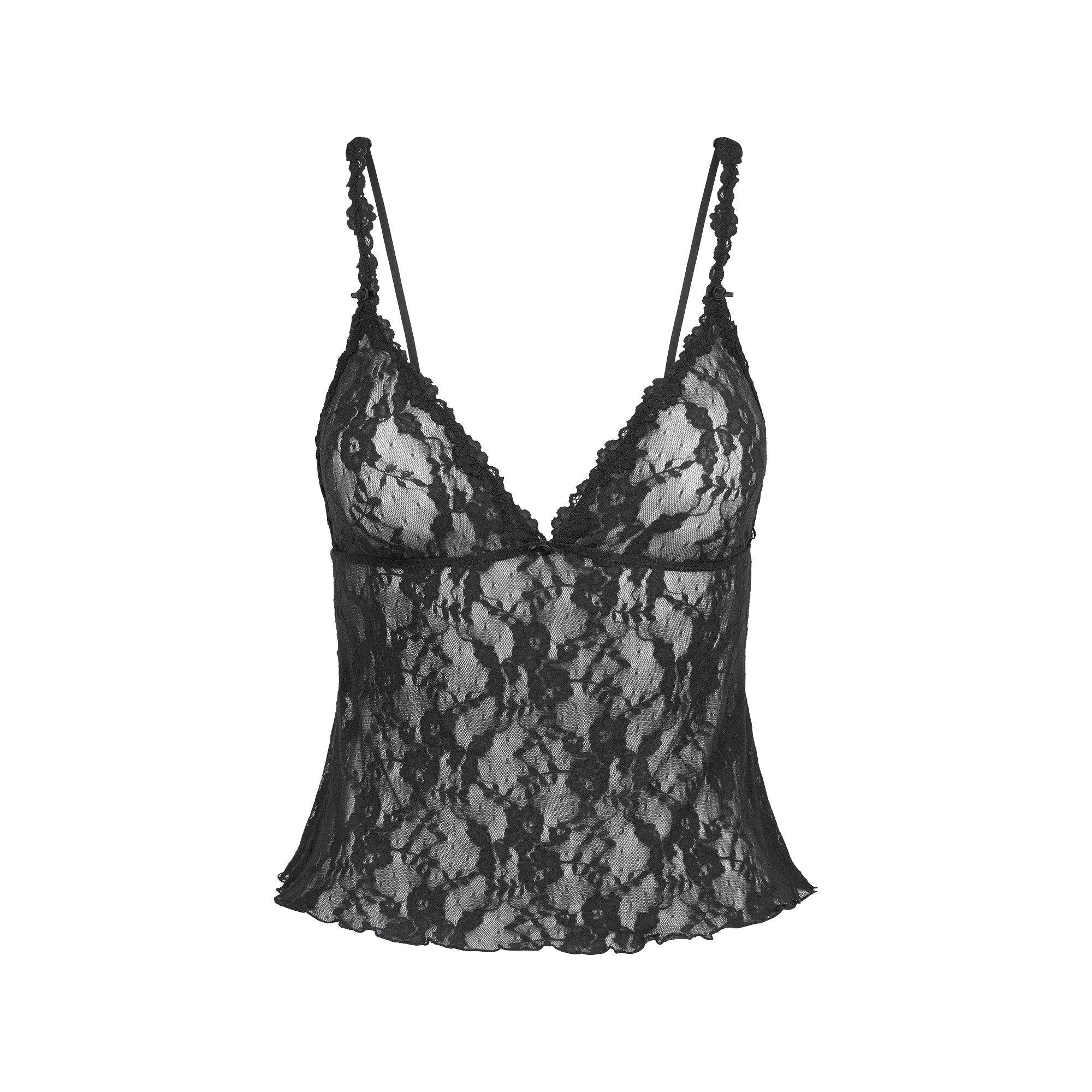 STRETCH LACE TRIANGLE CAMI AND SHORT SET | SOOT