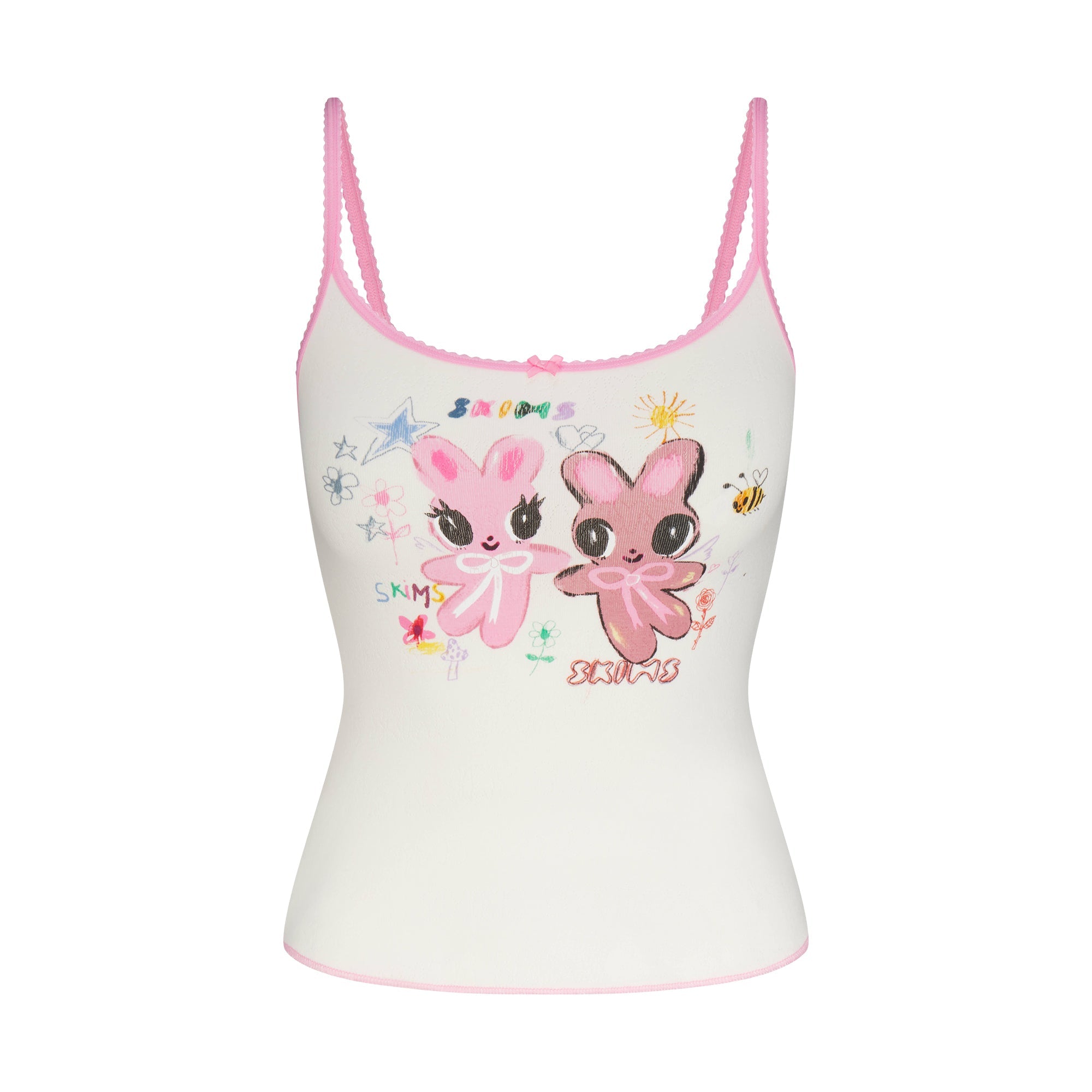 LOGO POINTELLE CAMI AND SHORT SET | MARBLE HAPPY BUNNIES
