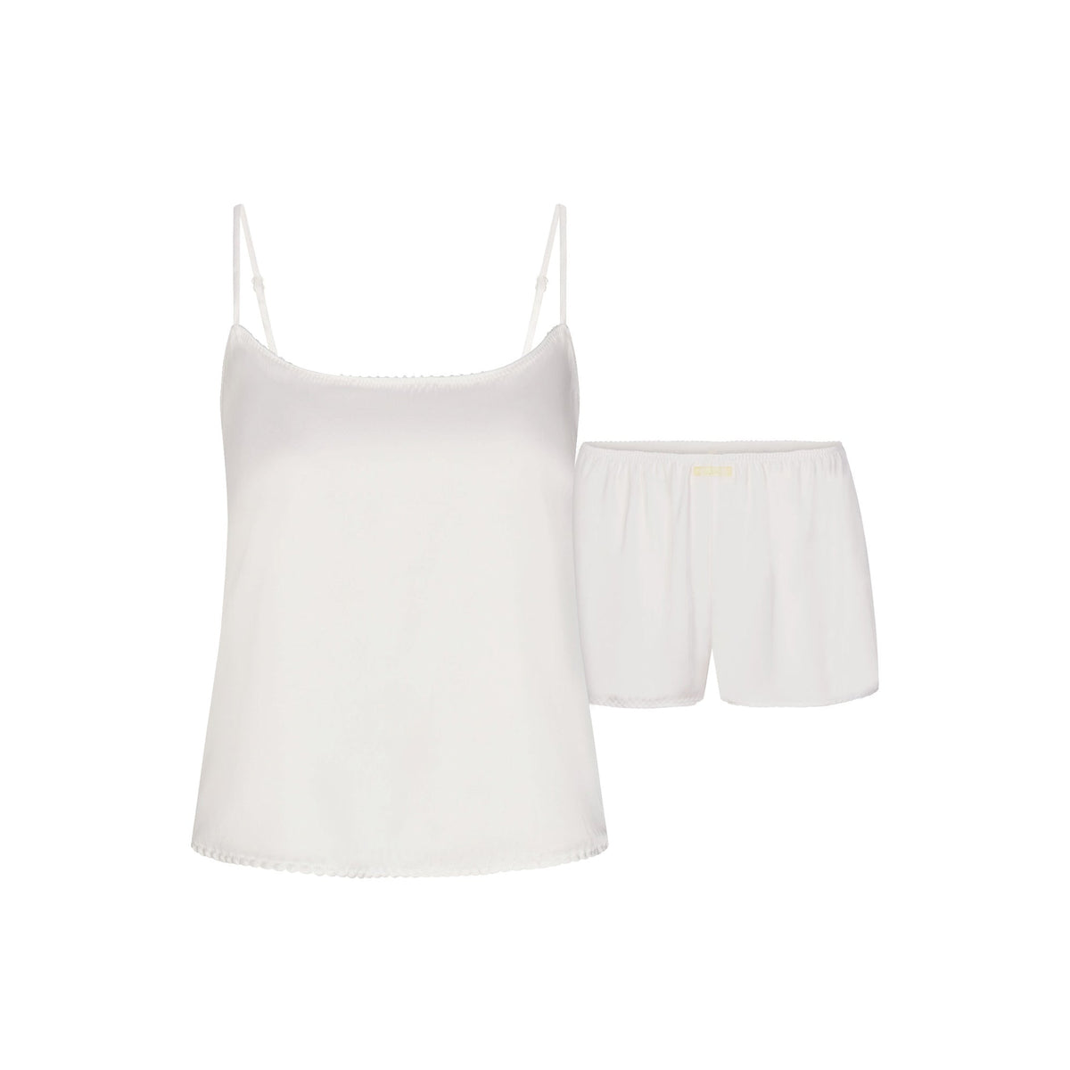 WOVEN SHINE CAMI AND SHORT SLEEP SET | IVORY