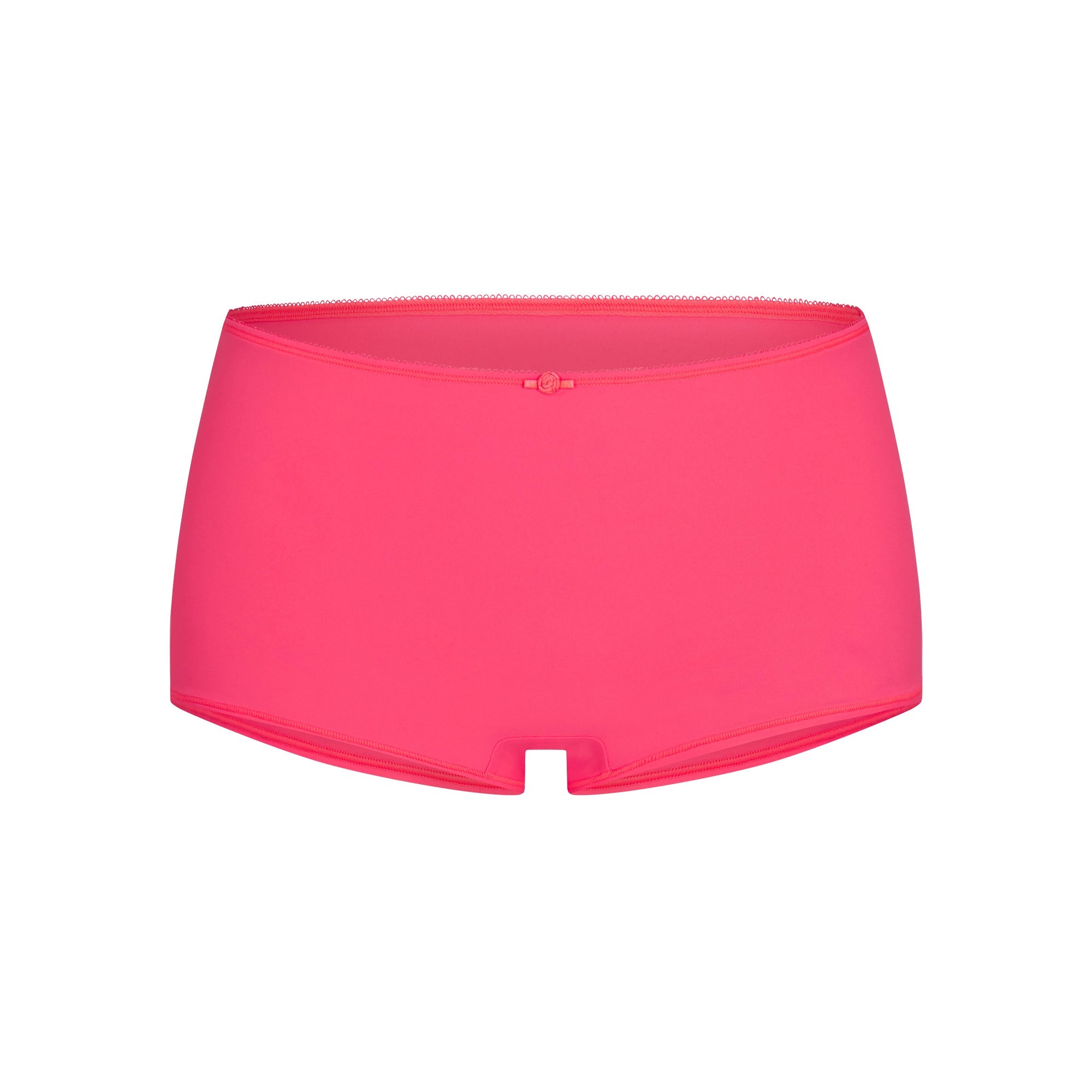 FITS EVERYBODY PICOT CAMI AND BOY SHORT SET | ULTRA PINK