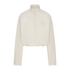 OUTDOOR FLEECE HALF ZIP PULLOVER | ECRU