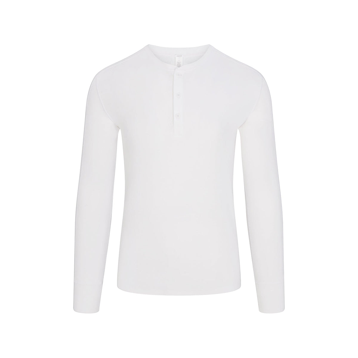 SKIMS COTTON RIB MENS HENLEY | CHALK