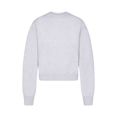 COTTON FLEECE CREWNECK | LIGHT HEATHER GREY