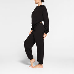 COTTON FLEECE HOODIE | ONYX