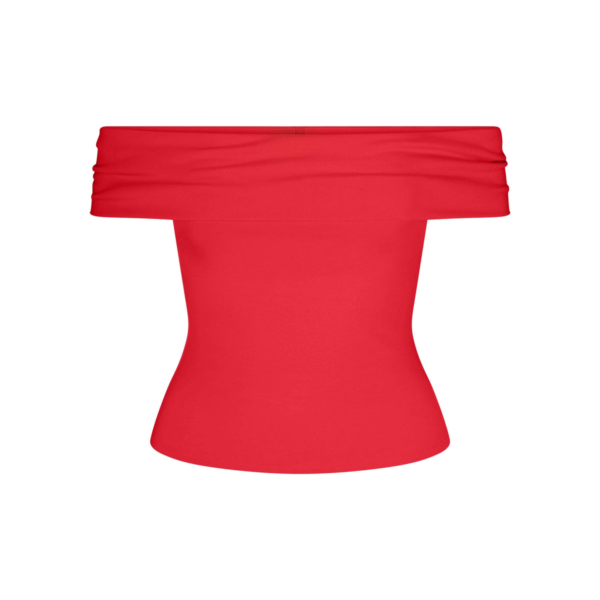 SMOOTH LAYERS ASYMMETRICAL OFF THE SHOULDER TOP | CARMINE