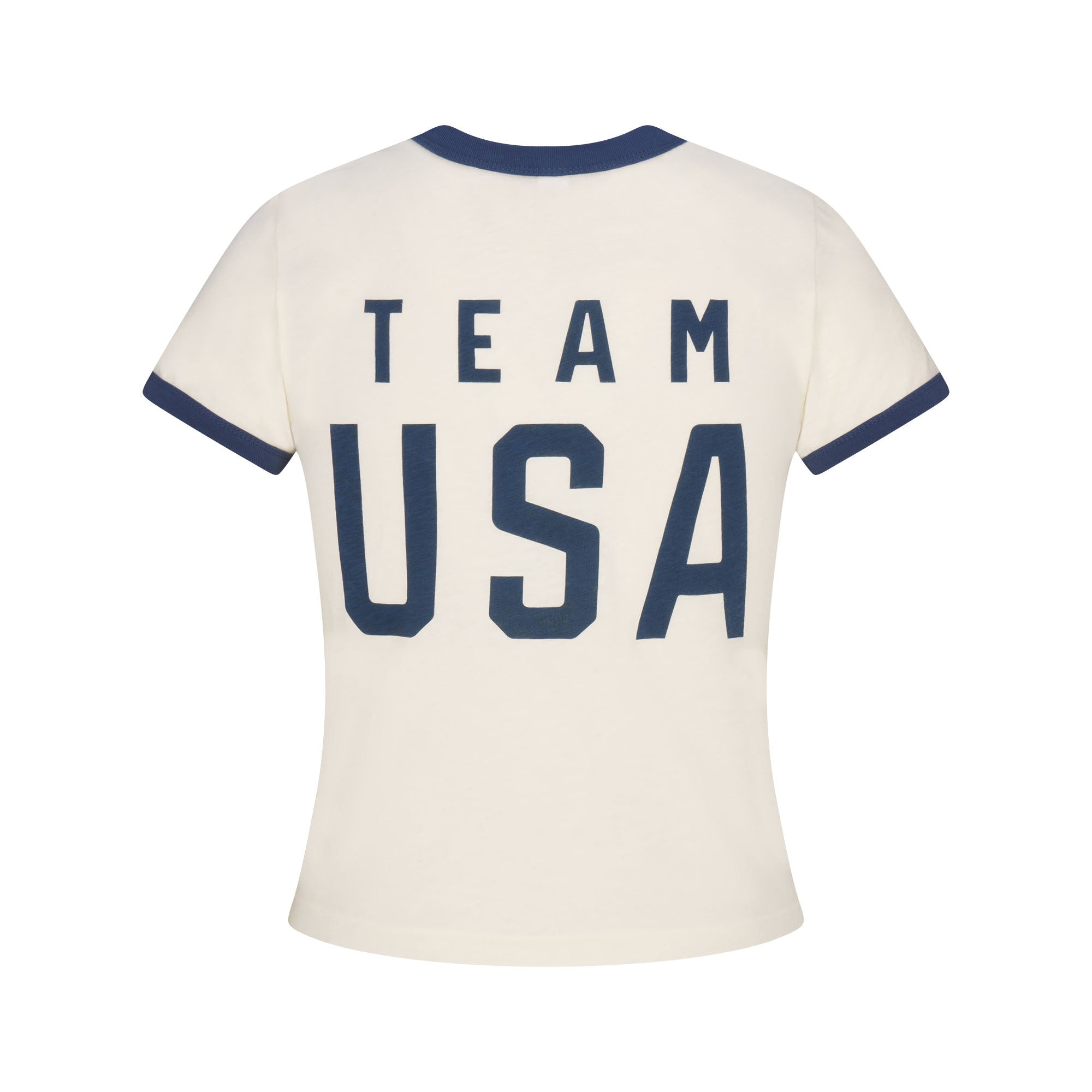 SKIMS FOR TEAM USA WORN IN JERSEY PARALYMPIC SHRUNKEN T-SHIRT | ECRU