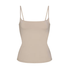 COTTON JERSEY SCOOP NECK CAMI | STONE