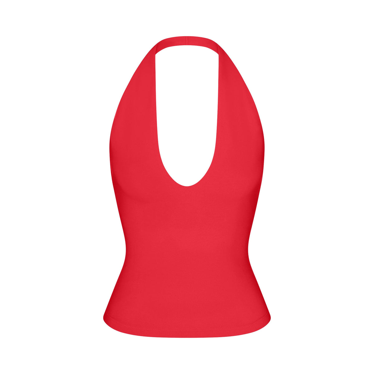 SMOOTH LAYERS HALTER TOP | CARMINE