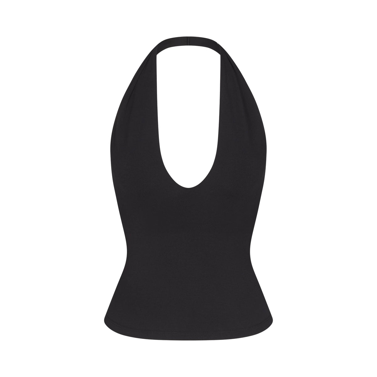 SMOOTH LAYERS HALTER TOP | OBSIDIAN