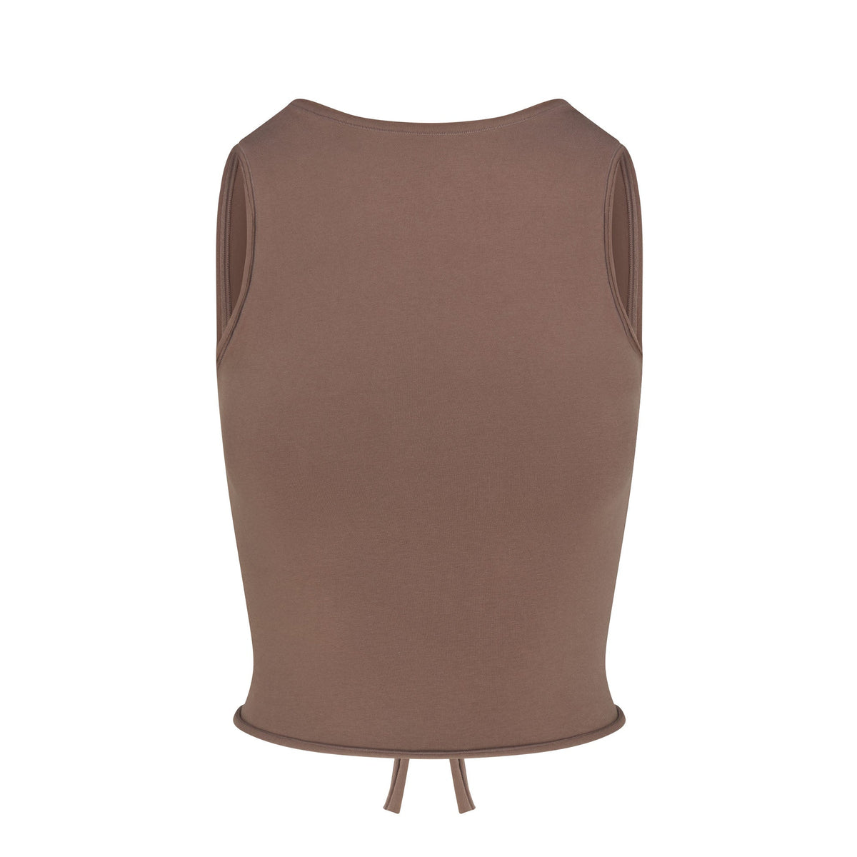 COTTON JERSEY TIE BACK TANK | AMETHYST