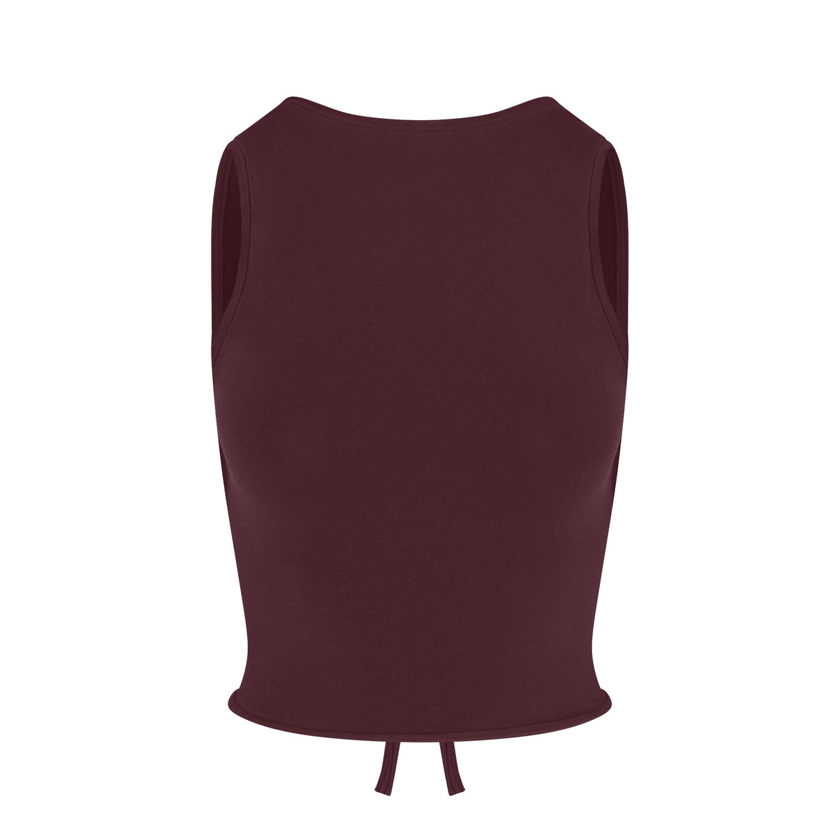 COTTON JERSEY TIE BACK TANK | CURRANT