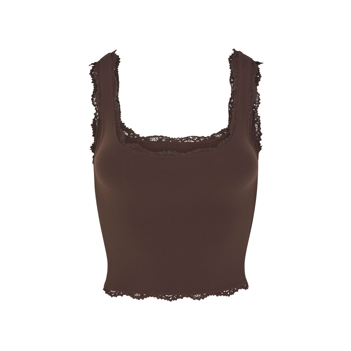 FITS EVERYBODY LACE TANK | ESPRESSO