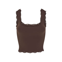 FITS EVERYBODY LACE TANK | ESPRESSO