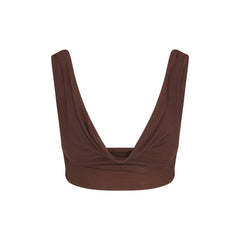 VETTESE X SKIMS SHEER MODAL DRAPED BRALETTE | COCOA