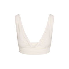 VETTESE X SKIMS SHEER MODAL DRAPED BRALETTE | ECRU