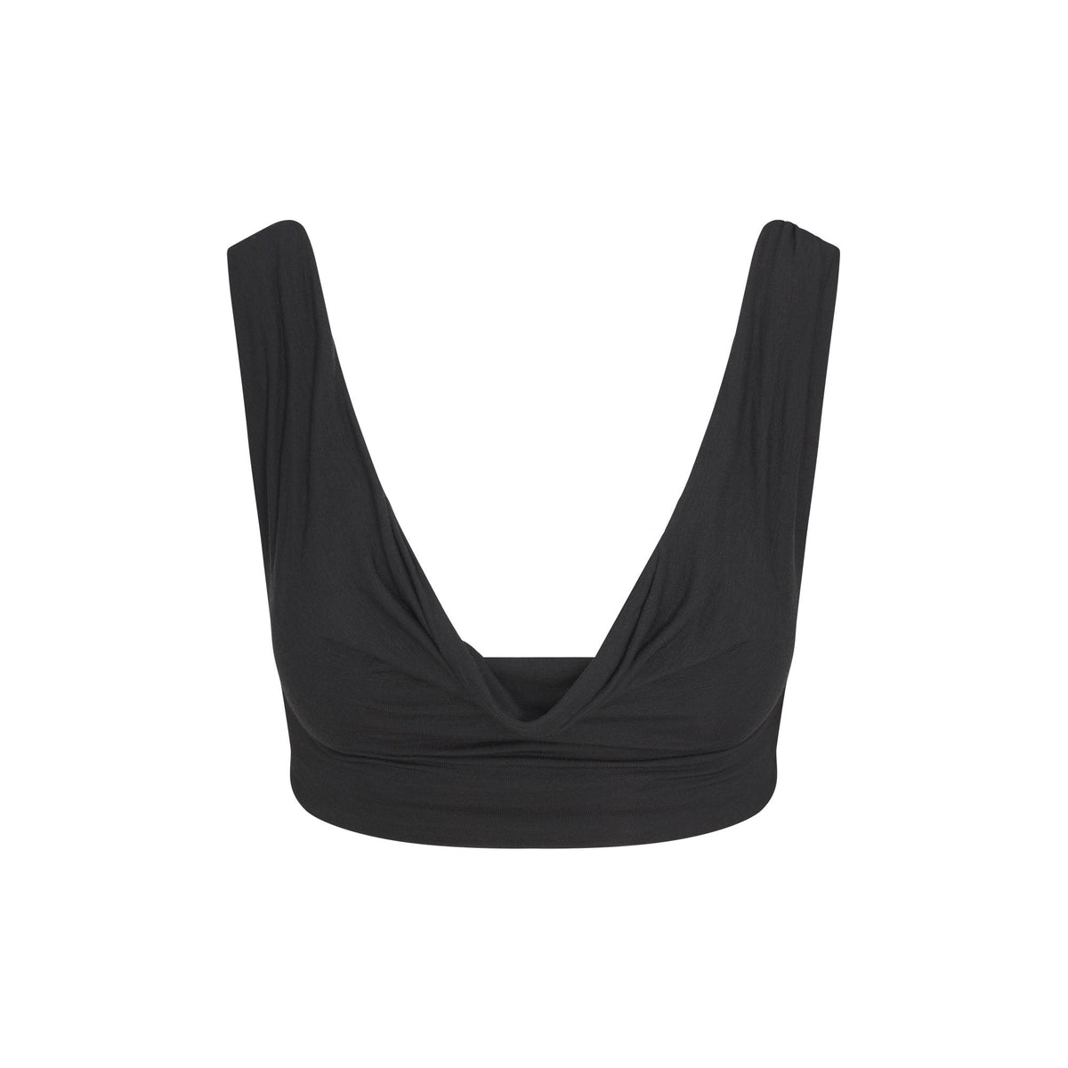 VETTESE X SKIMS SHEER MODAL DRAPED BRALETTE | ONYX