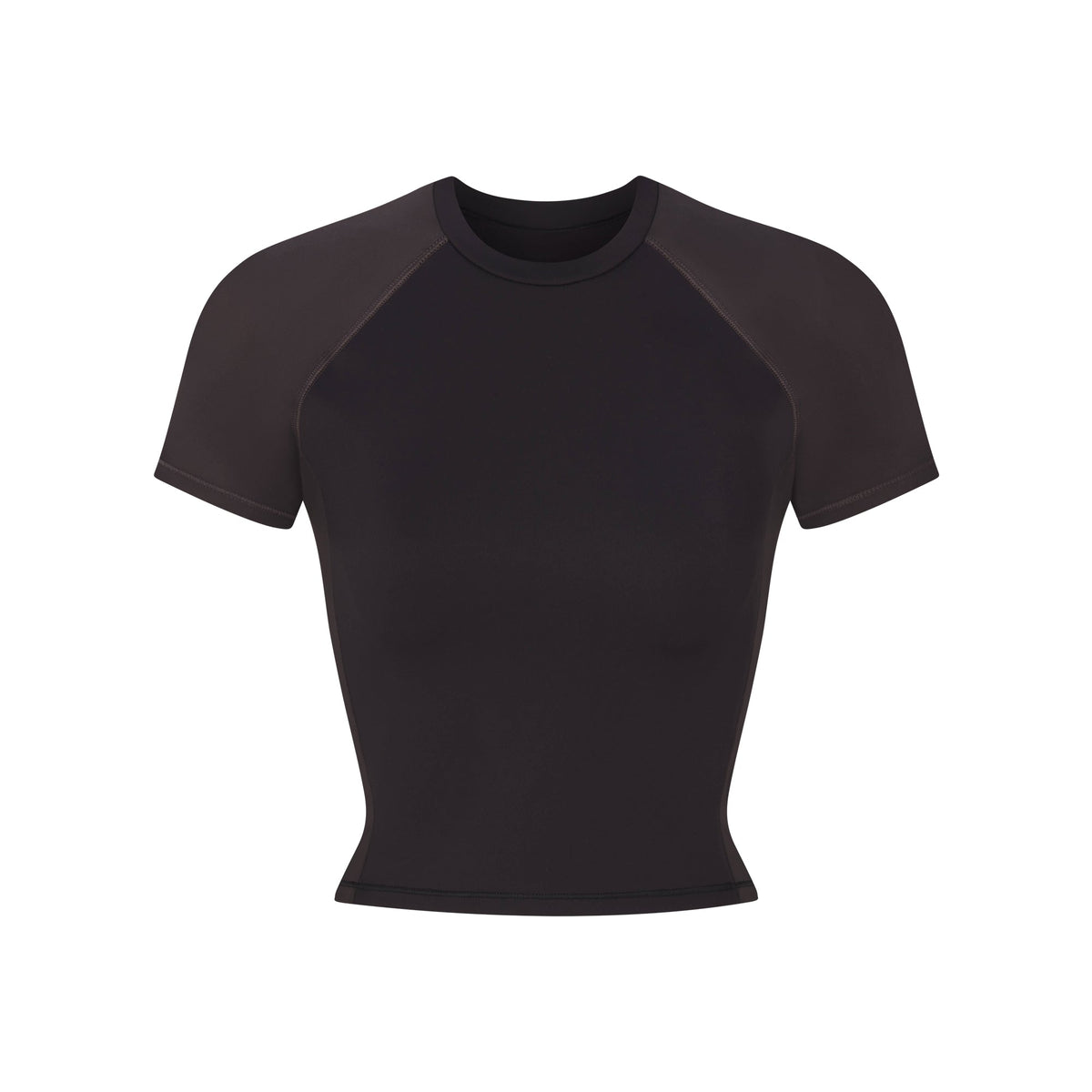 NikeSKIMS MATTE SHINE MIX CROPPED BABY T-SHIRT | OBSIDIAN AND IGNEOUS
