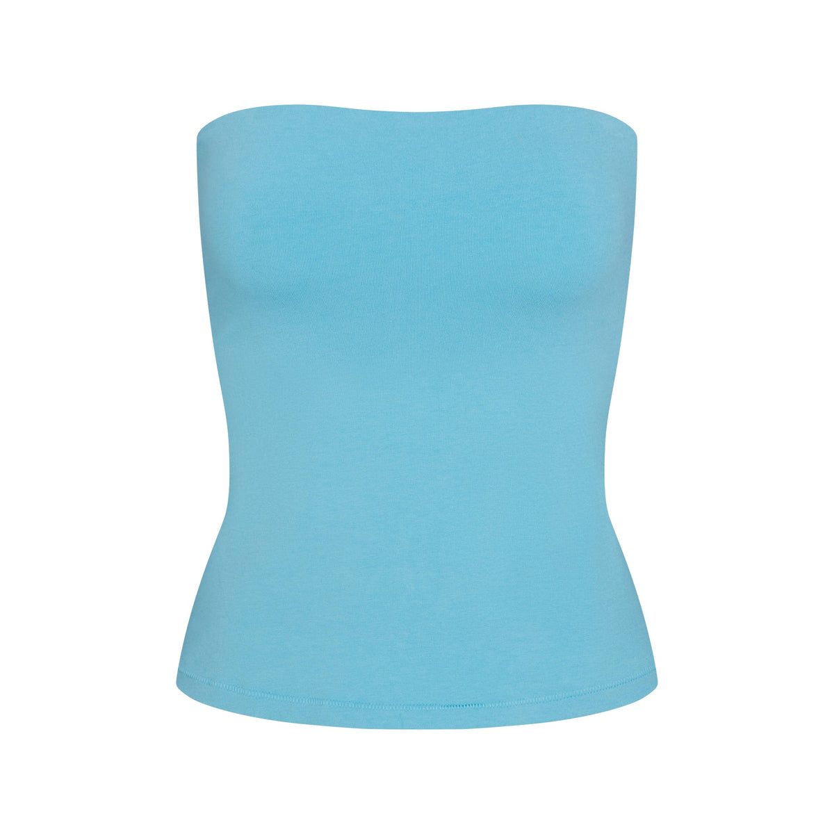 COTTON JERSEY TUBE TOP | WATER