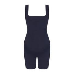 COTTON JERSEY MATERNITY ONESIE | NAVY