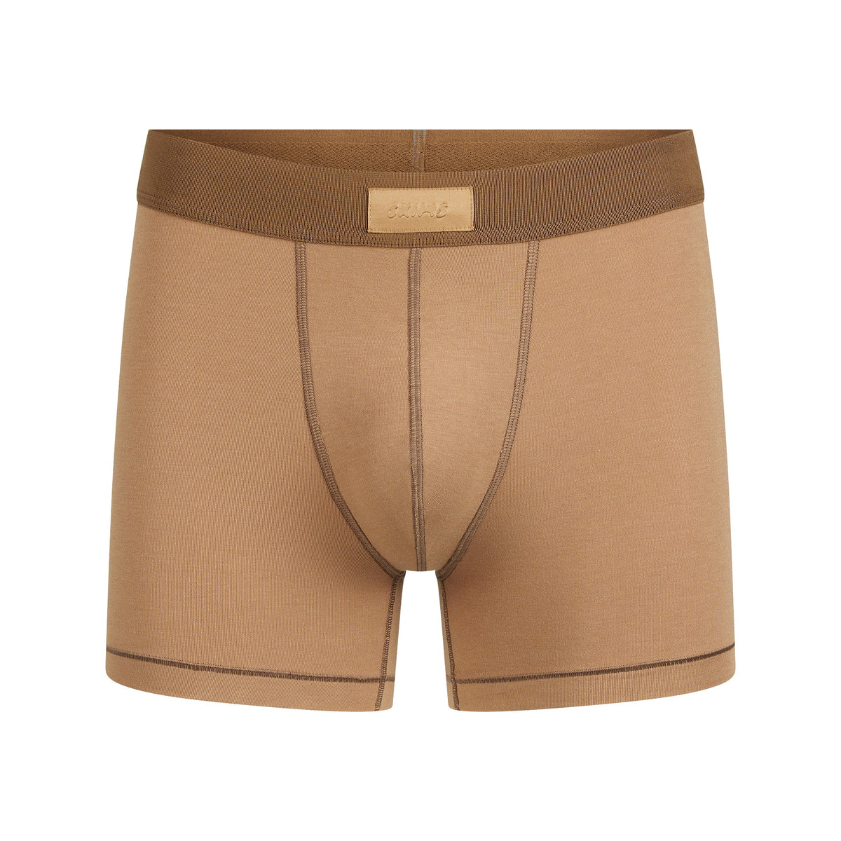 SKIMS COTTON MENS 3" BOXER BRIEF | RUSSET