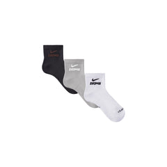 NikeSKIMS ACCESSORIES DRI-FIT��� QUARTER CREW SOCK 3-PACK | HEATHER GREY MULTI