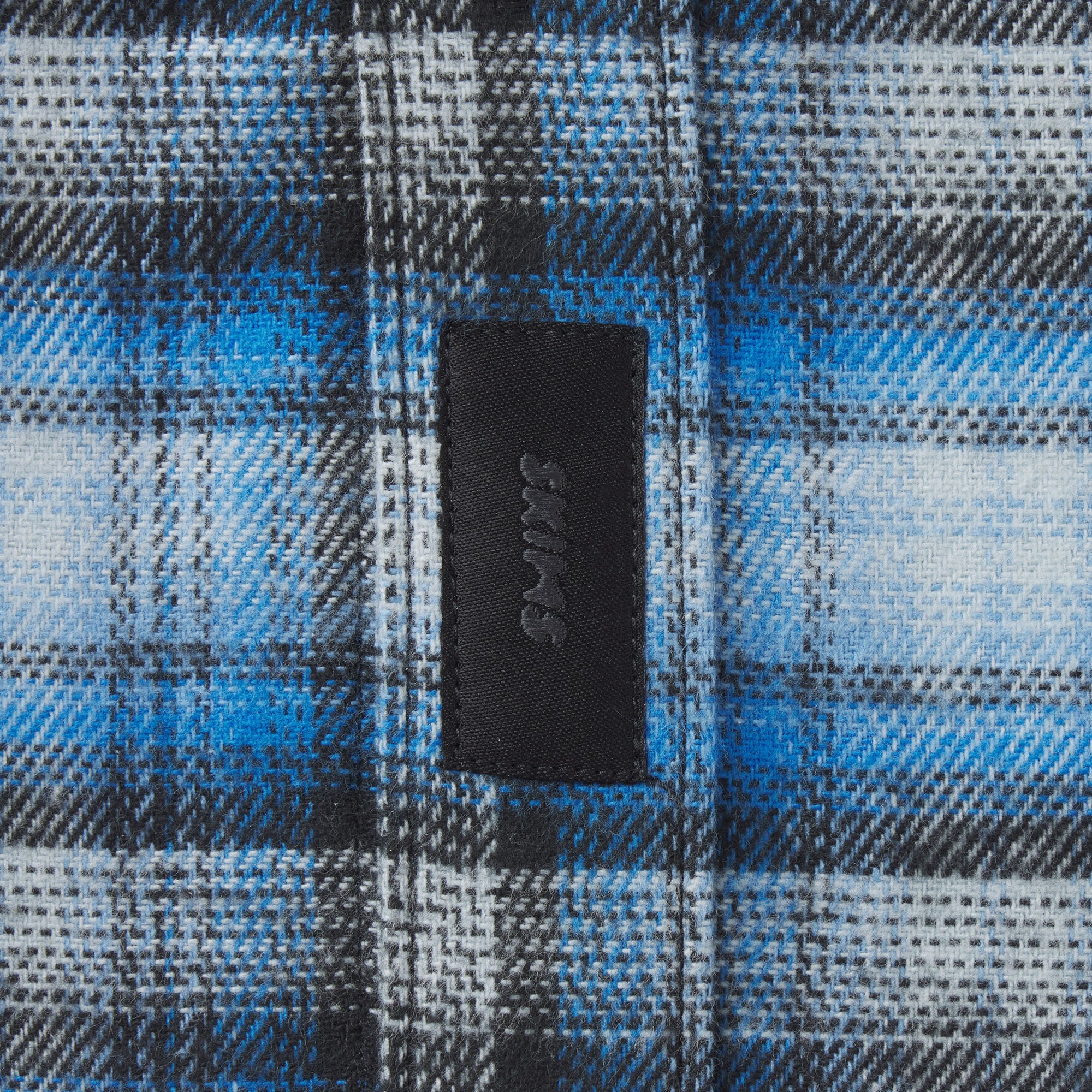 OUTDOOR FLANNEL OVERSIZED DOUBLE WAISTBAND PANT | AZURE PLAID