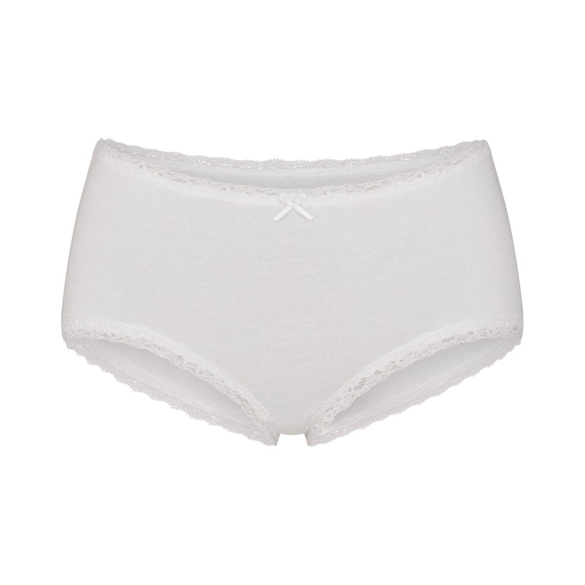 LIGHTWEIGHT COTTON LACE BOY SHORT | SNOW