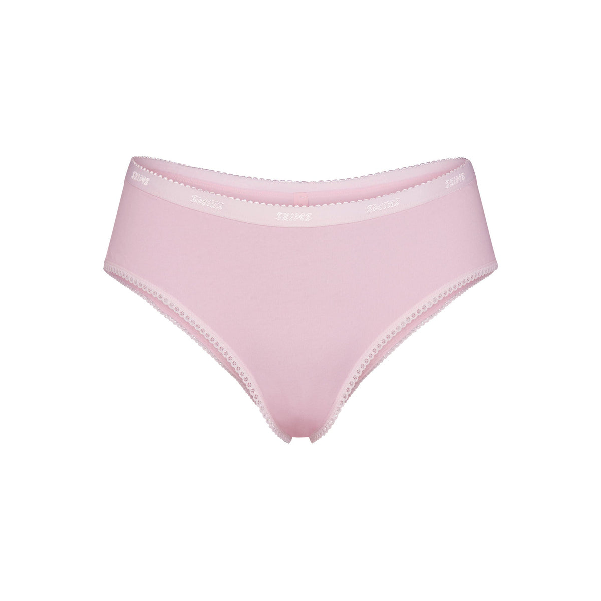 LIGHTWEIGHT COTTON LOGO PICOT HIPSTER | PEONY