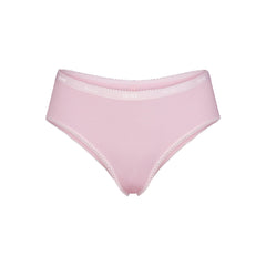 LIGHTWEIGHT COTTON LOGO PICOT HIPSTER | PEONY