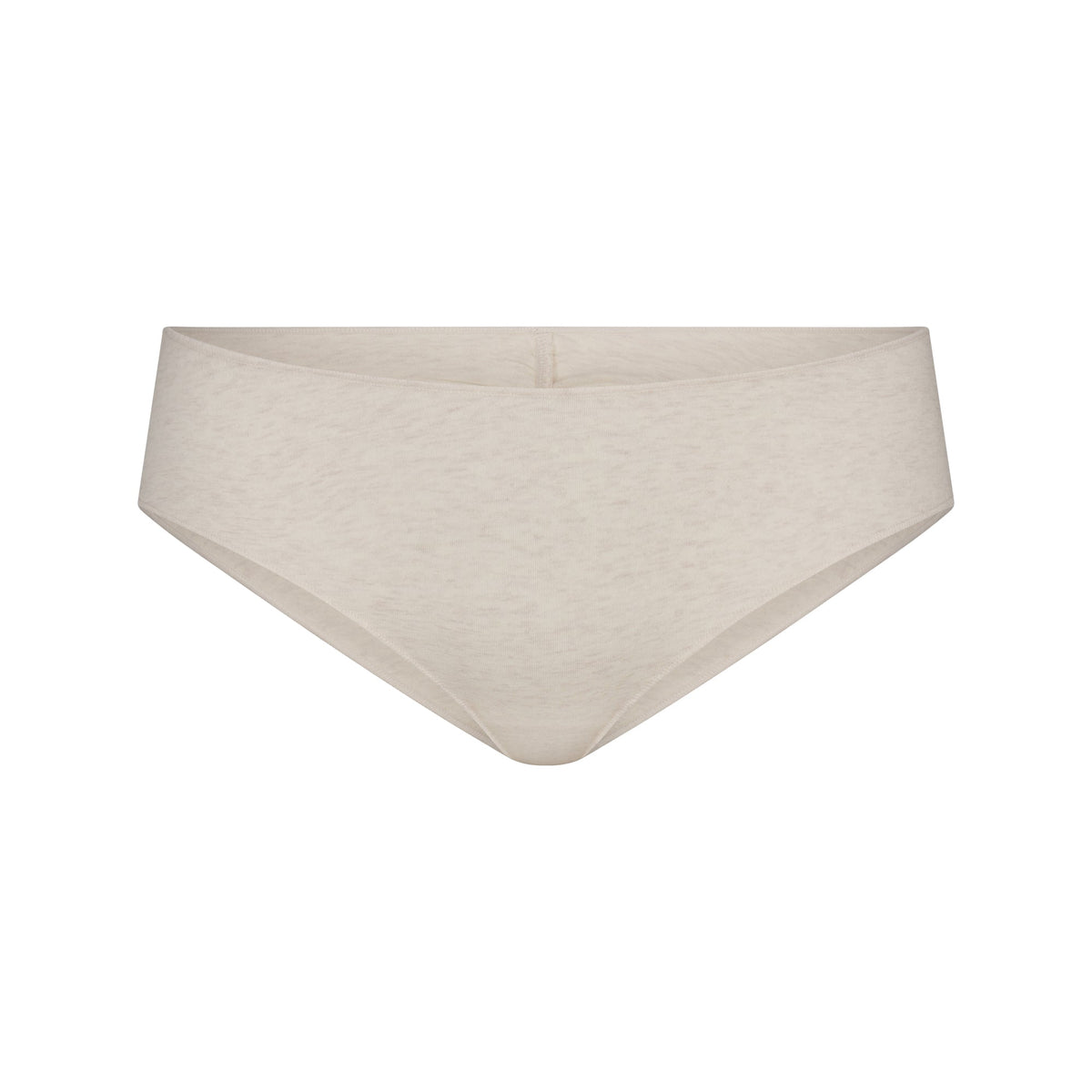 LIGHTWEIGHT COTTON RUCHED BACK HIPSTER | OATMEAL HEATHER