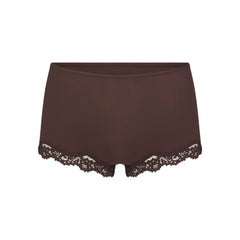 FITS EVERYBODY LACE BOY SHORT | ESPRESSO