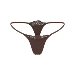 FITS EVERYBODY LACE STRING THONG | ESPRESSO