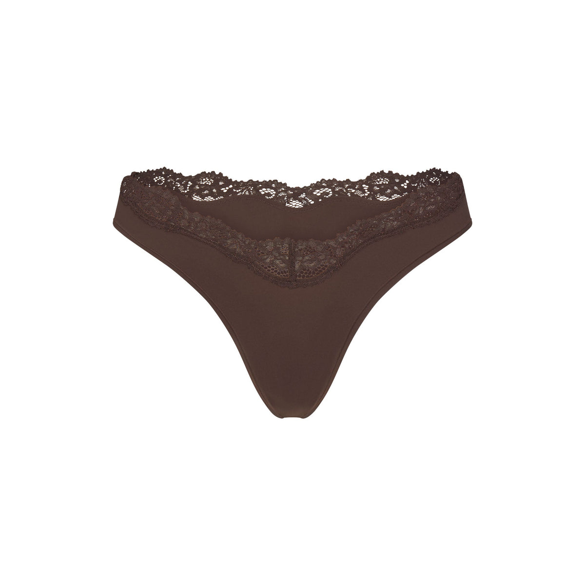 FITS EVERYBODY LACE DIPPED THONG | ESPRESSO